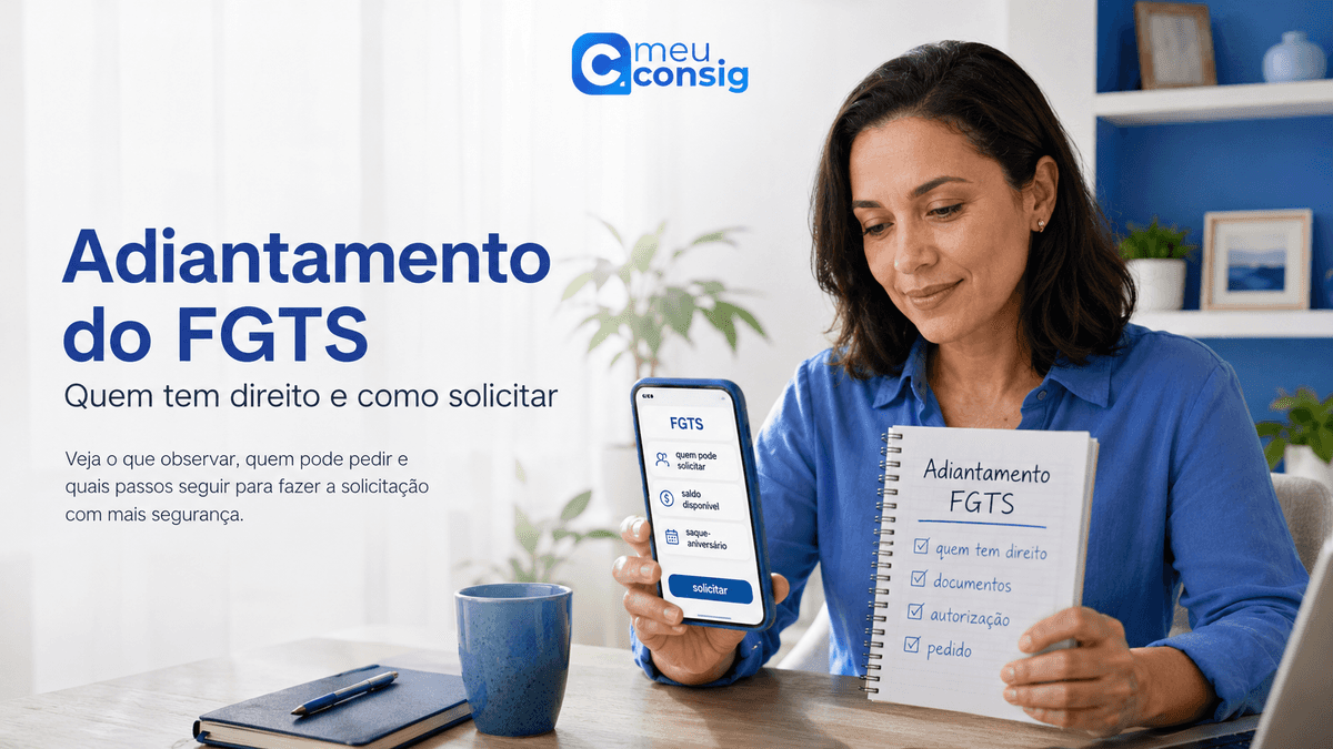 Ilustração sobre adiantamento do fgts: quem tem direito e como solicitar