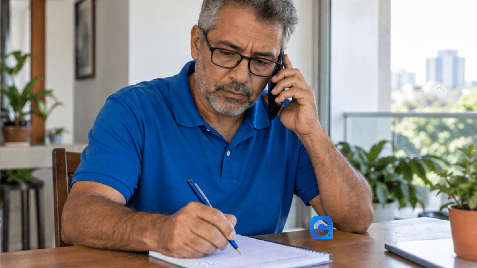 Cliente organiza protocolo e documentos para acompanhar uma reclamação bancária