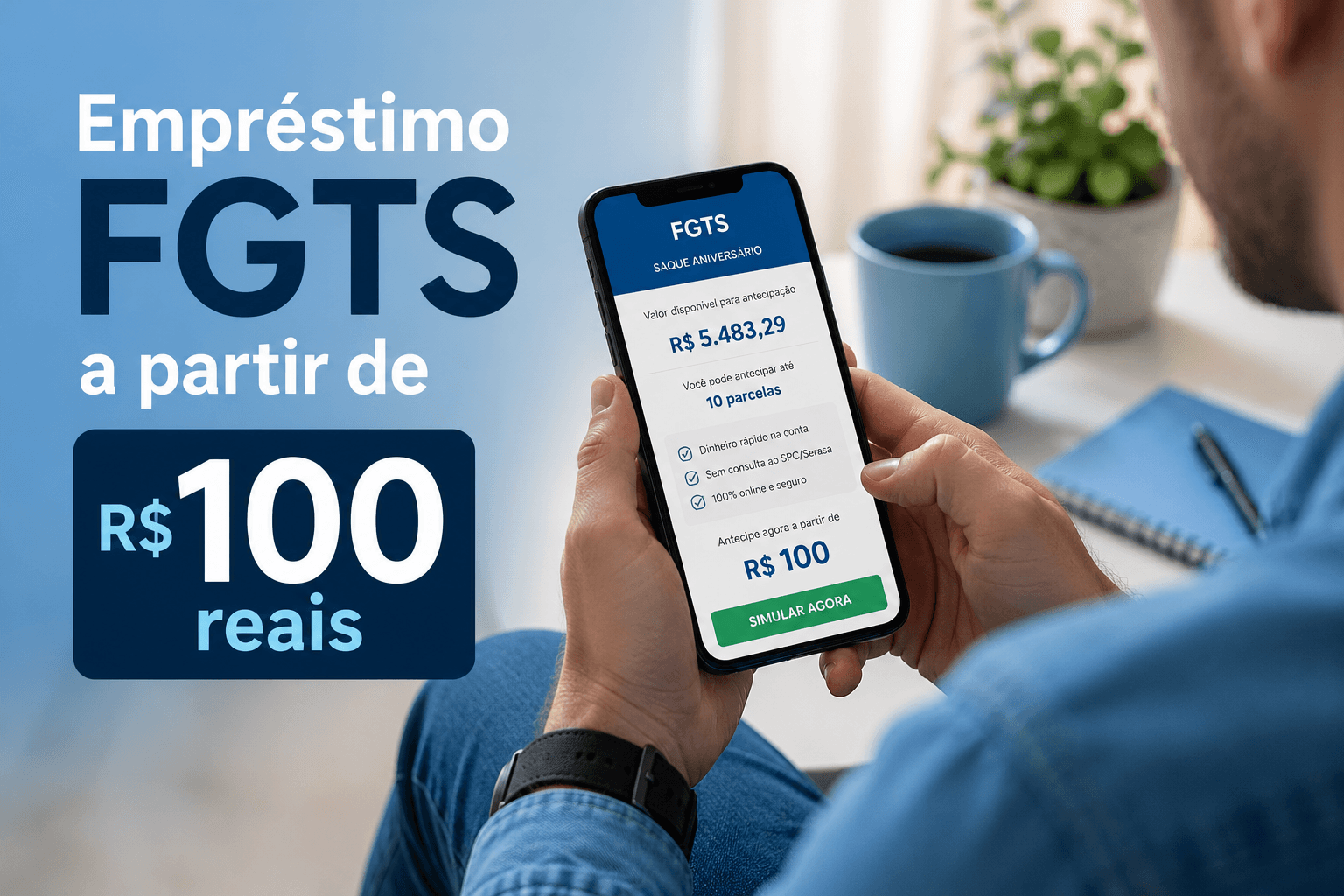 FGTS a partir de 100